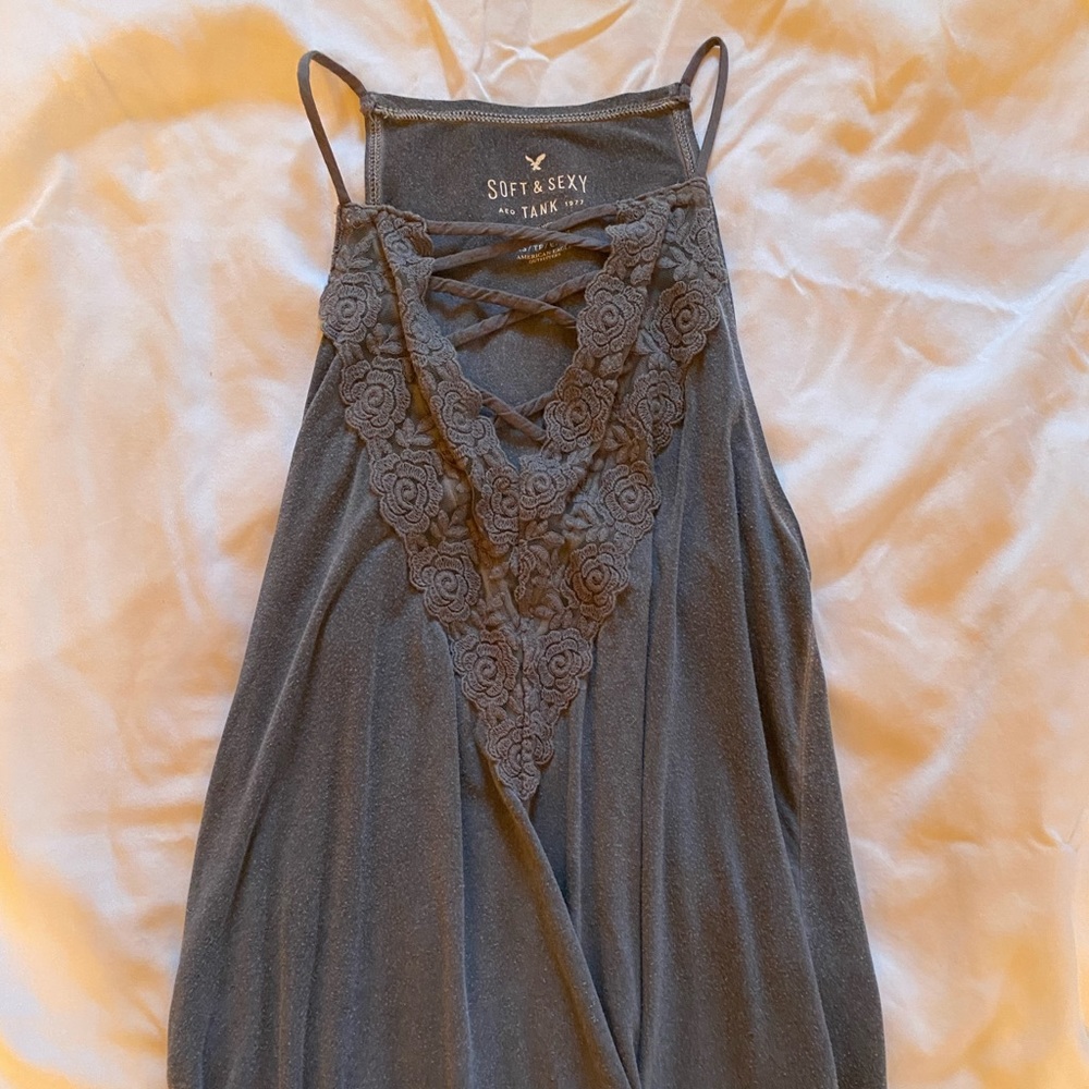 Grey Lacey blouse